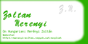 zoltan merenyi business card